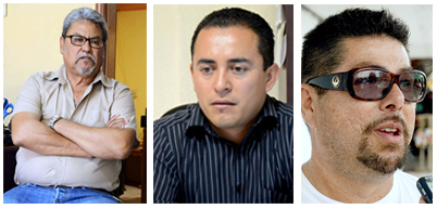 Ramon Franco, Federacion de Cooperativas Pesaqueras; Jose Luis Dagnino, Delegado de San Felipe; Roberto Ledonm Consejo Desarrollo Economico