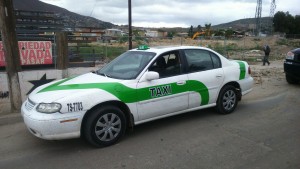Taxi de los presuntos homicidas 