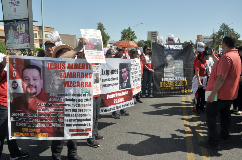 Familiares de desaparecidos exigen justicia. Foto: Sergio Haro