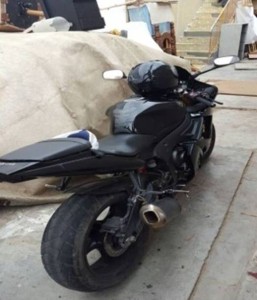 Motocicleta Yamaha con reporte de robo.