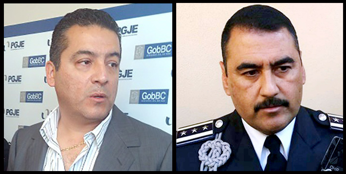 José María González Martínez, sub-procurador contra la delincuencia organizada de la PGJE ; José Luis López, encargado del despacho de la SSPM Tijuana