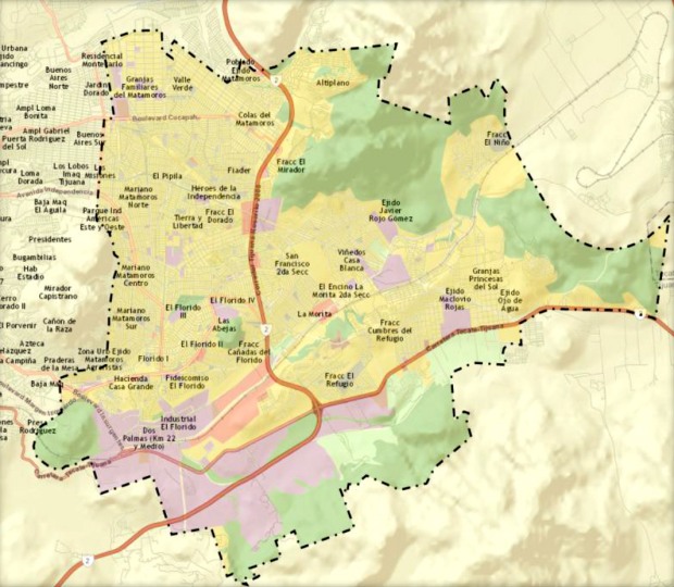 Zonas de operacion del CJNG en Tijuana, delegacion la Presa, principalmente en El Florido, Cañadas del Florido, Terrazas y Villa del campo, asi como parte de Tecate BC