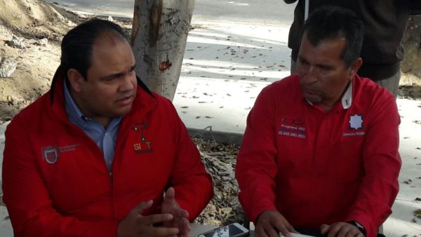 José Alonso López Sepúlveda, Director del Sistema Integral de Transporte de Tijuana (SITT), (Izq) 