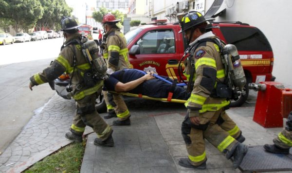 bomberos, simulacros 