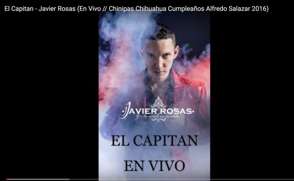 Se dice que todos los años a Chínipas llegan cantantes de corridos musicales a celebrar el cumpleaños de Alfredo Salazar Ramírez, preso en El Altiplano desde 2012. De: Cuenta de Youtube de Javier Rosas.