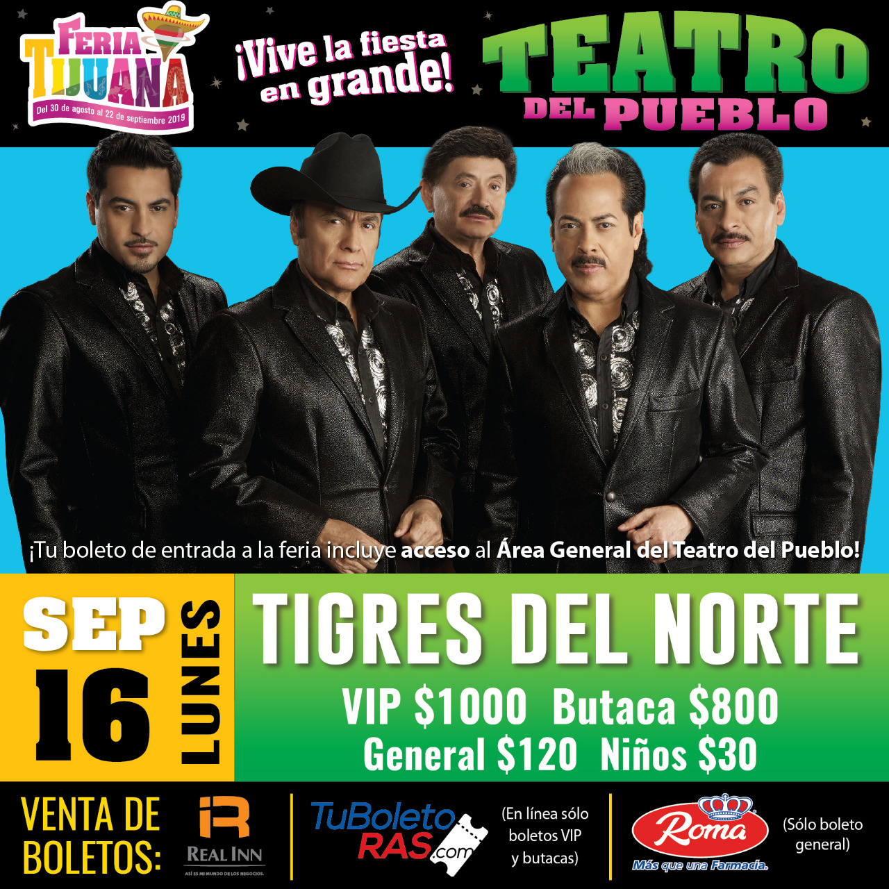 Anuncian a Tigres del Norte y Remmy Valenzuela en Teatro del Pueblo de la Feria Tijuana