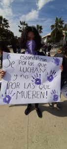 Manifestación 8M en Ensenada. Foto: Noemí Gutiérrez.
