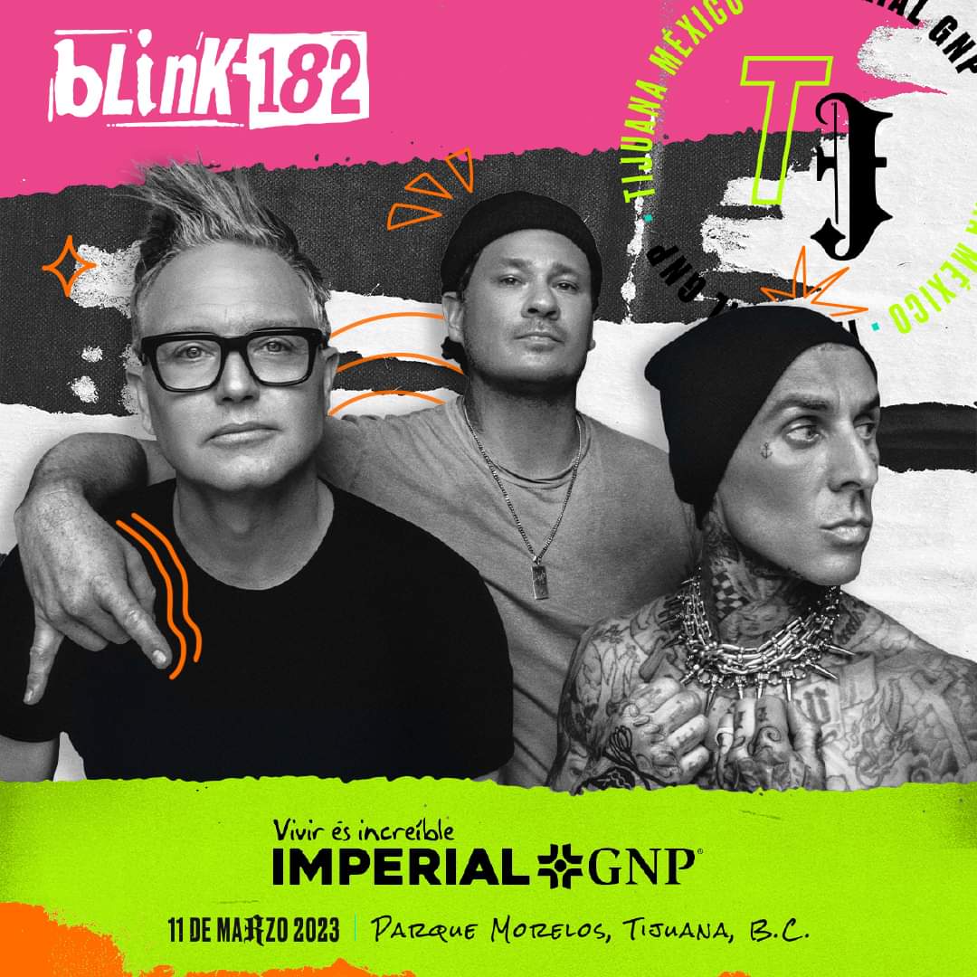 Abandera Blink-182 Festival Imperial GNP. Noticias en tiempo real