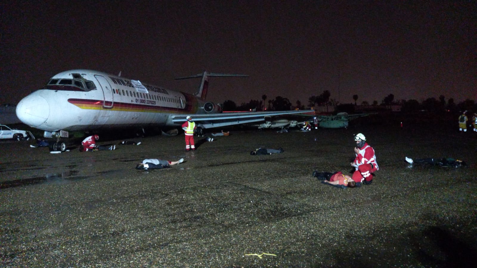 Realiza Cruz Roja simulacro de accidente aéreo (VIDEO). Noticias en tiempo real