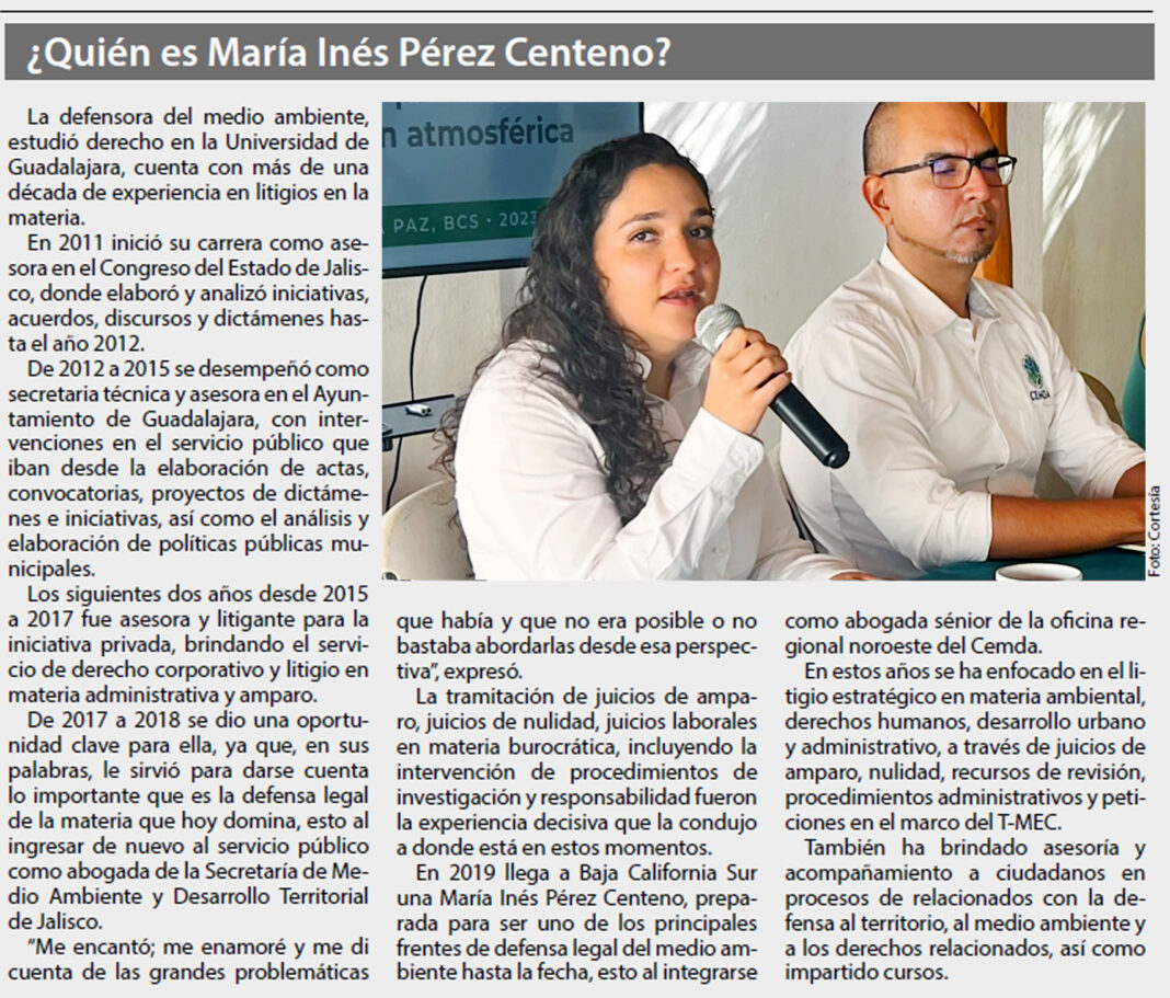 María Inés Pérez, defensora legal del medio ambiente - Semanario ZETA