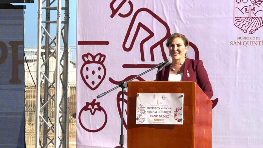 Miriam Cano Primer Informe de gobierno San Quintin 1