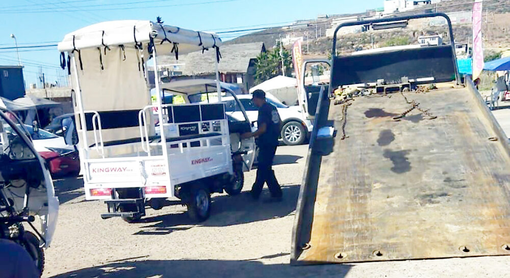IMOS realiza operativo contra “mototaxis” ilegales en Ensenada