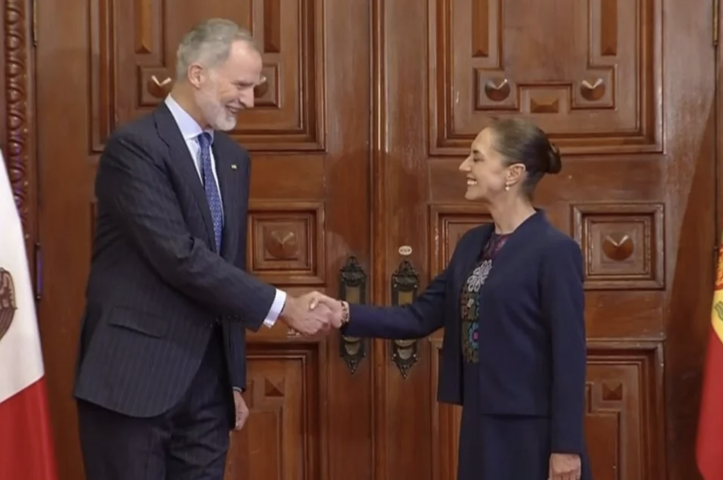 Sheinbaum recibe a Felipe VI en Palacio Nacional tras siete años de ...