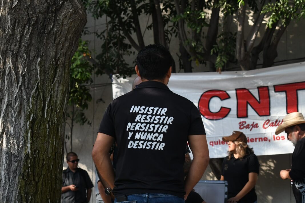 Protesta CNTE en Tijuana Foto Ruben Vazquez